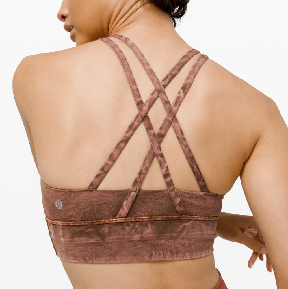 LULULEMON Energy Bra Long Line Ice Dye Sz 4